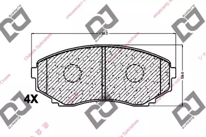 Комплект тормозных колодок DJ PARTS BP1417